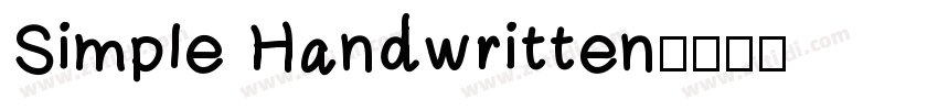 Simple Handwritten字体转换